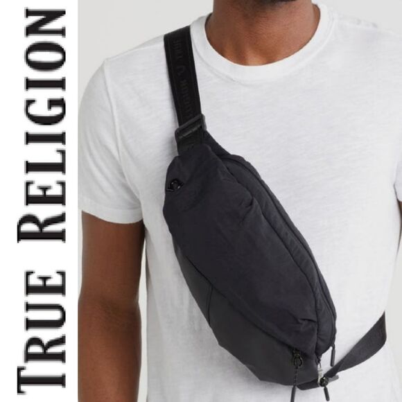 True Religion Rhee Convertible Sling Bag- Black - Picture 1 of 11